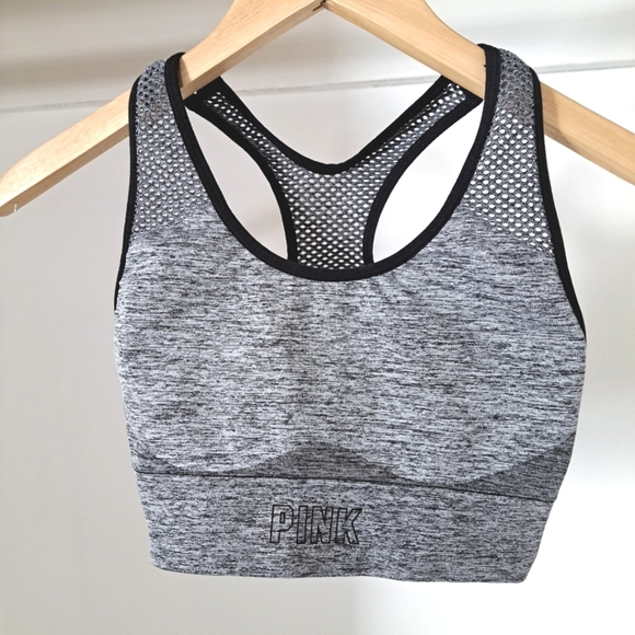 Pink by V.S | Grey & black spots bra - Picture 1 of 6